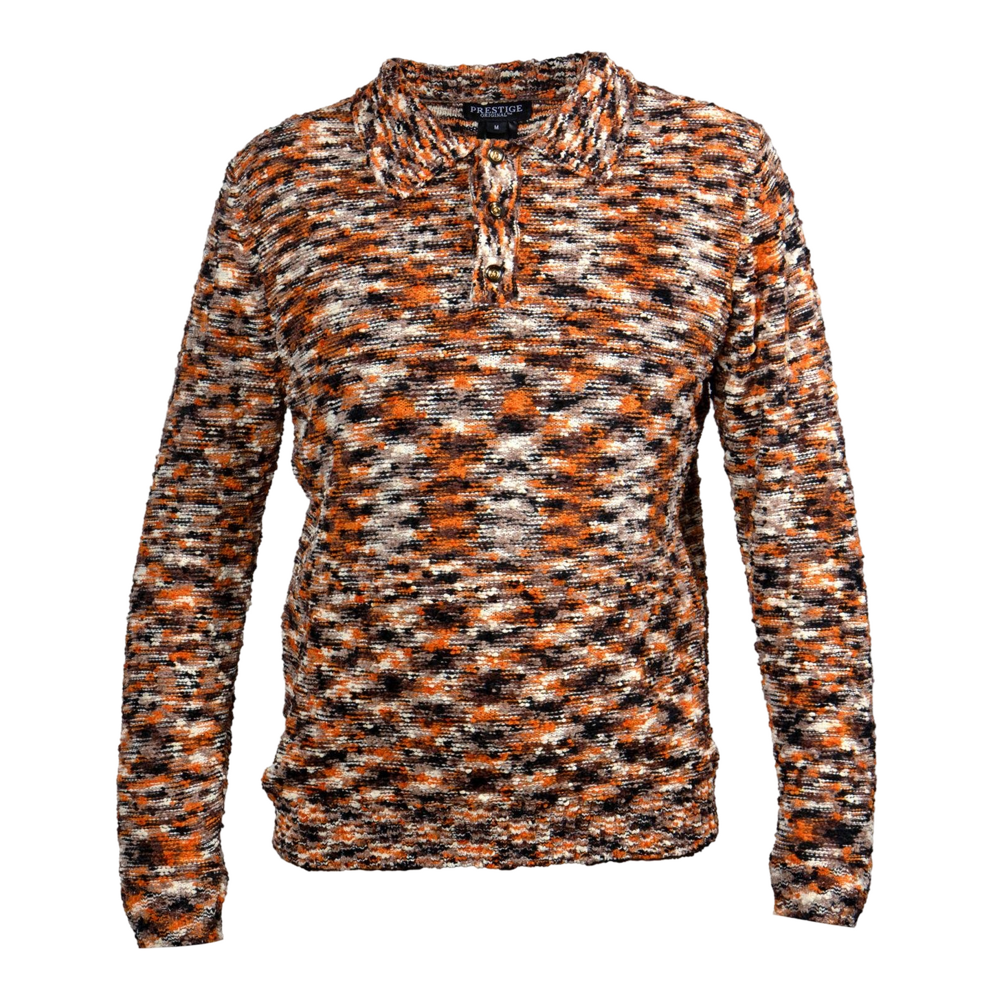 Prestige Orange/Cream/ Black polo Sweater