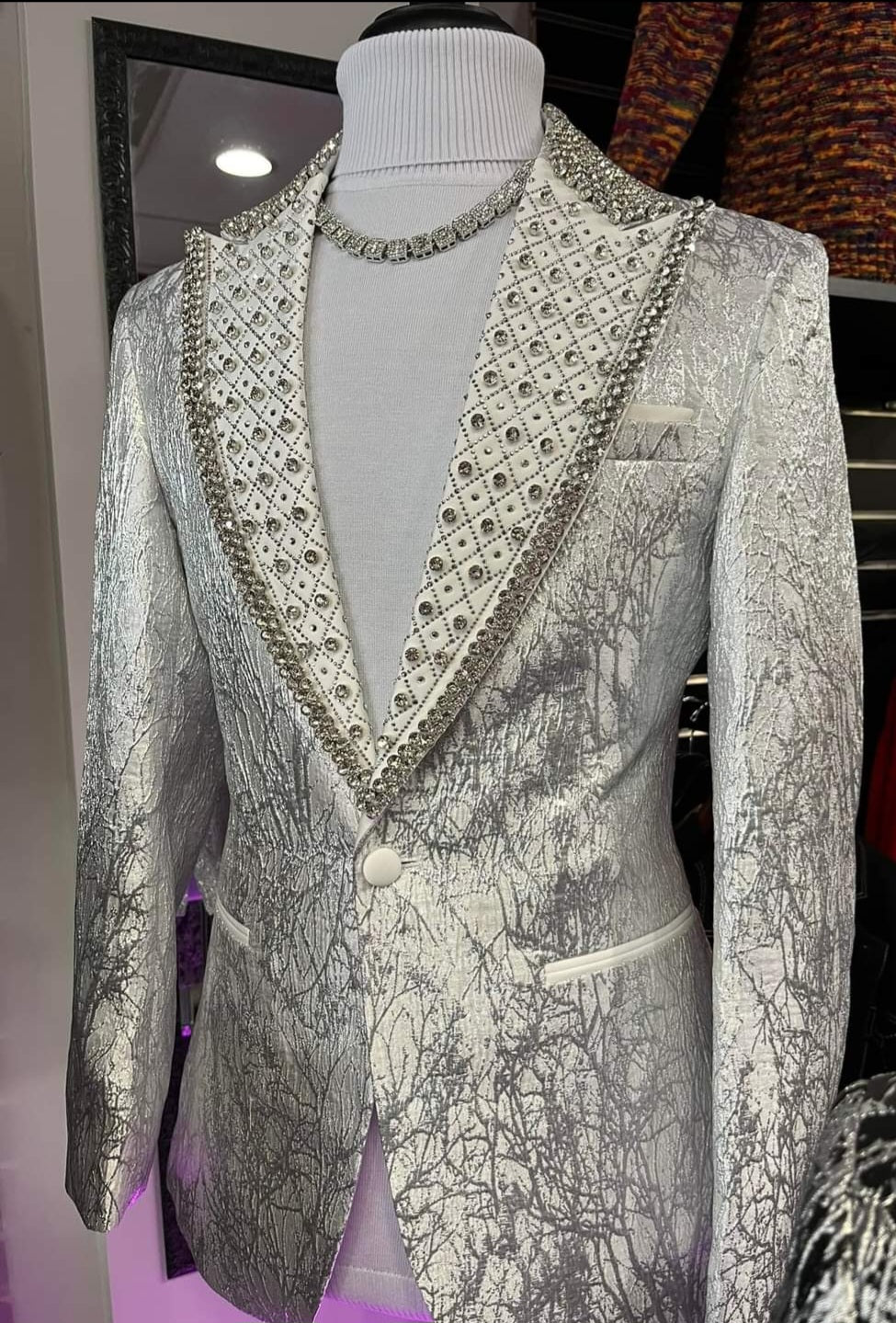 Biarelli Satin Gold Suit