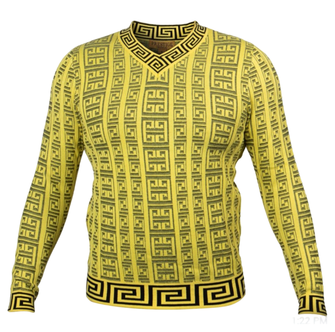 Prestige Yellow V Neck Sweater SW 460
