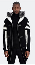 Load image into Gallery viewer, Cardigan Sweater Blk/White
