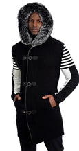 Load image into Gallery viewer, Cardigan Sweater Blk/White