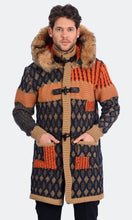Load image into Gallery viewer, Cardigan Sweater Orange/Navy