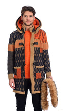 Load image into Gallery viewer, Cardigan Sweater Orange/Navy