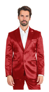 Extent Red Satin Suit